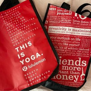 2 Lululemon Small Reusable Totes